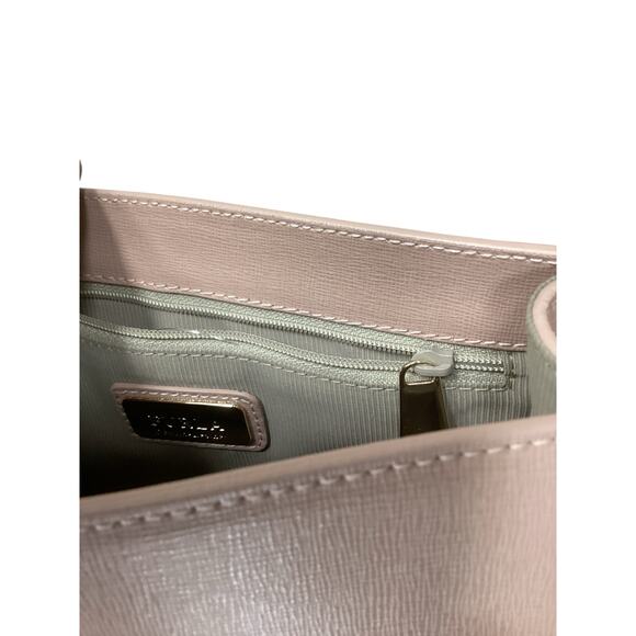 NWT Furla Crossbody Women’s 1Size Gold Hardware Studs Saffiano Leather Dust Pink - Picture 10 of 12